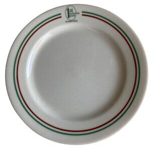 1st National Bank of ST PAUL MN Adv Dessert Plate Syracuse China USA 1950s Vtg